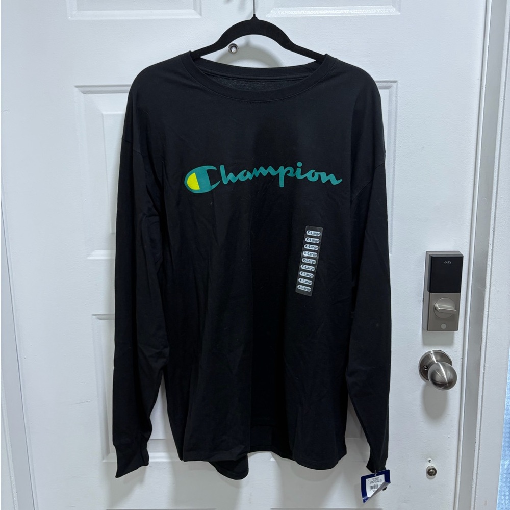 Champion Men's Black Long Sleeve Tee